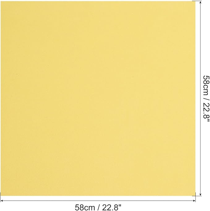 MECCANIXITY Flower Wrapping Fog Paper 22.8x22.8 Inch Waterproof Matte Floral Wrapping Paper for DIY Crafts, Gift/Gift Box Packaging Yellow 20 Pcs