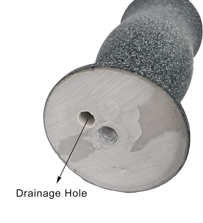 Grave Decorations for Cemetery Vase for Flowers with Stakes and Floral Foam, Draining Holes - for Garden, Grave,Cemetery,Lawn, Yard - Memorial Grave Decorations - Nature Granite Colour