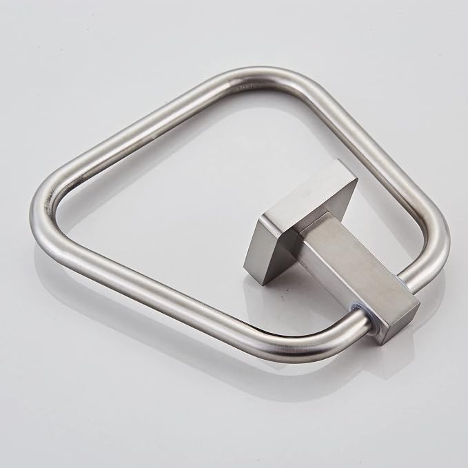 Brushed Nickel Towel Ring for Bathroom 2 Pack, Kitchen Bath Towel Holder Hangers Wall Mount Heavy Duty Stainless Steel