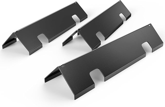 Uniflasy for Weber Spirit 2 Grill Parts, 15.3" Flavorizer Bars for Weber GS4 I & II 200 Series, Spirit II E210 S210 E215 E220 S220 with Front Mounted Control Grill, 16GA All-Black Enamel Heat Plates