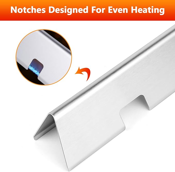 Uniflasy 15.3" Flavorizer Bars for Weber Spirit 300 and GS4 II Spirit 300 Series, Spirit E310 S310 E320 S320 E330 S330 Gas Grills with Front Mounted Control Panels, Stainless Steel Heat Plate, 7636