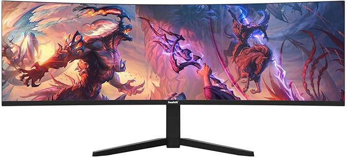 Gawfolk 49 inch Ultra-Wide Curved 1500R Gaming Computer Monitor, DQHD(5120×1440), 165Hz