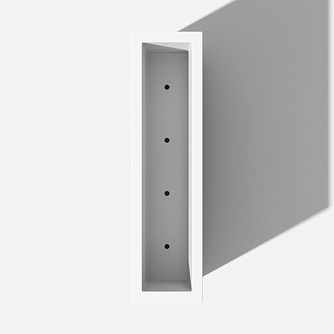 Veradek Span Plastic Box Series Planter - Tall Rectangular, White, All-Weather Resistant, Removable Insert Bucket, Modern Design, Indoor/Outdoor Use
