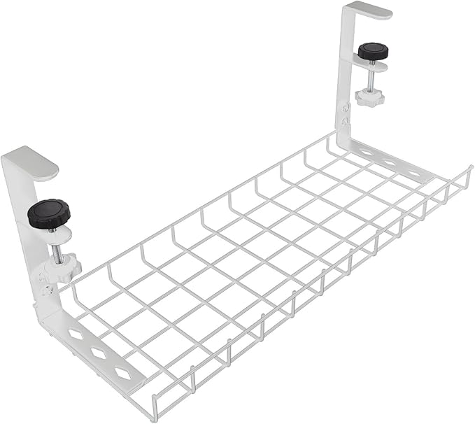 Under Desk Cable Management Tray Cord Organizer Rack 500Mm No-Drill Wire Storage Holder for Office Desk Power Cord Management