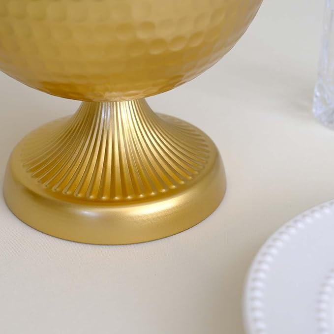 6.5 inch 10 pcs Brass Vase Bowl Gold Centerpieces for Tables Wedding Party Event Gold Accent Decorative Bowl Vintage Style