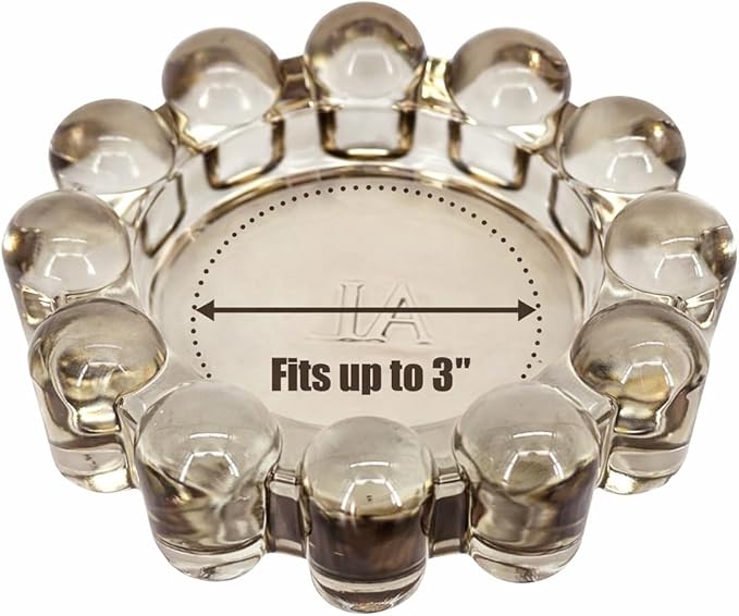 Alice Lane Original Bubble Candle Dish – Chic Amber Glass Candle Dish for Home Decor – Decorative Modern Candle Holder for Small Candles & Diffusers