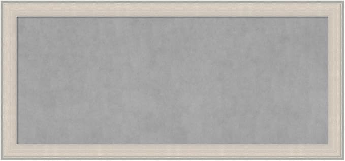 Amanti Art White Framed Magnetic Board 24x52 Oversize Vision Board for use with Magnets, 100% Metal Sheet to Display Items as Office Decor or for Home Organization in mudroom, Kitchen or Kids Room
