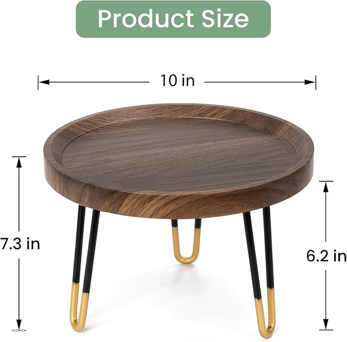 Plant Stand Indoor Outdoor, Mid Century Style Walnut Wood Color Plant Stand,Waterproof Design Modern Plant Table,Easily Assemble Come With Tools,Nice For Room Decor (M)