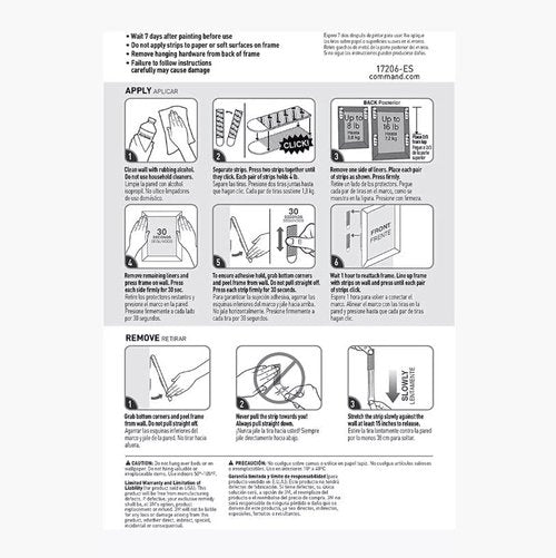 Command Indoor Picture Hanging Strips - 34 Large Pairs for Secure Wall Display | 68 Total Strips