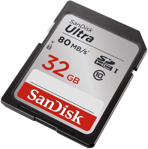SanDisk Ultra 32GB SDHC UHS-I Memory Card - High-Speed Up to 80MB/s Performance