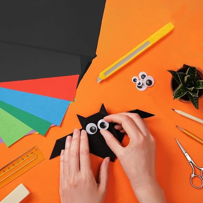 U HOMOVING 200 Sheets Black Kraft Paper for Wrapping Gifts Bouquet 12”x 17”Construction Paper for Art Craft Drawing Supplies Kraft Sheets for Packing Moving Shipping