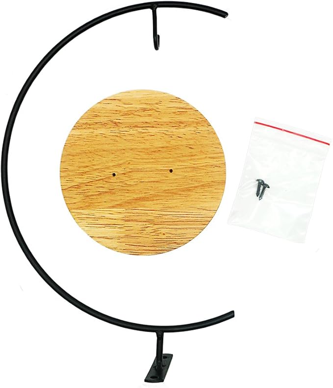 YY YEARCHY Awesomes Terrarium Ornament Display Stand Metal Stand Air Plant Stand Flower Pot Stand Holder Iron Pothook Stand for Hanging Glass Terrarium Globe Ball (4, Black)