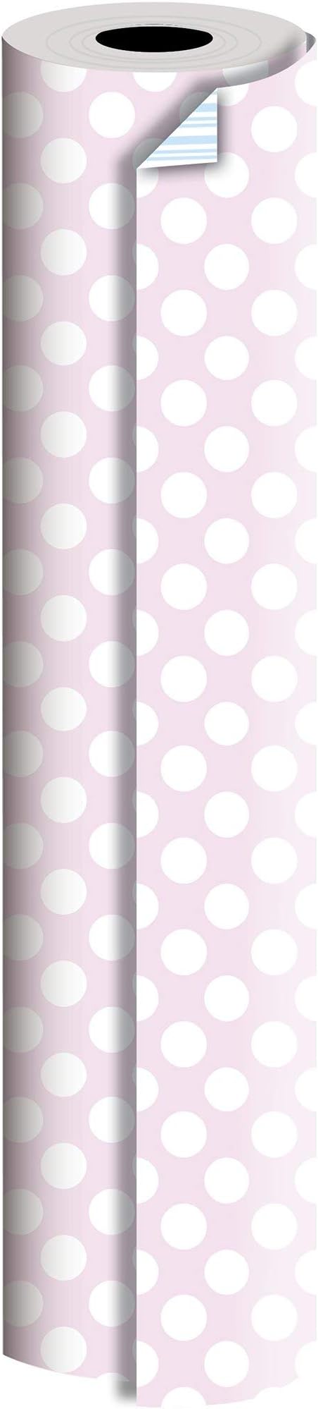 Jillson Roberts Bulk Gift Wrapping Paper, Two-Sided Pastel Pink & Pastel Blue, 1/2 Ream 417' x 30"