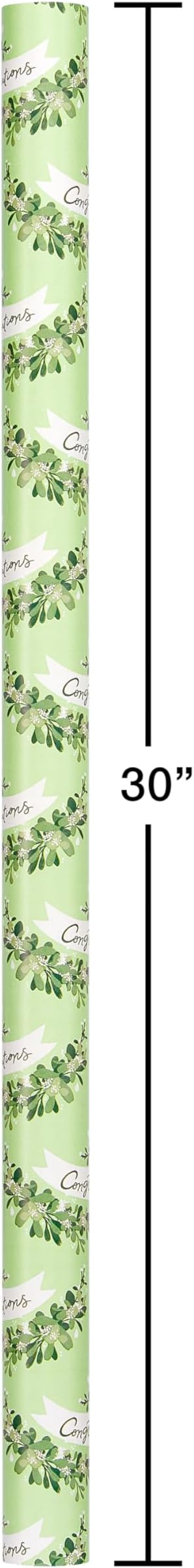 American Greetings 160 sq. ft. Reversible Wrapping Paper Bundle for Weddings, Bridal Showers and All Occasions, Greenery and Love Text (4 Rolls, 30 in. x 16 ft.)