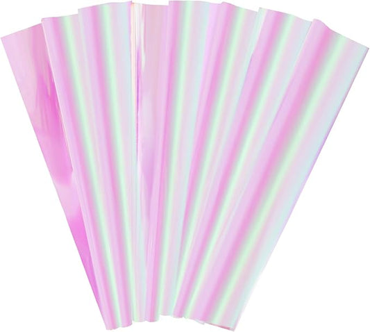 Bskifnn 20pcs Cellophane Wrap Paper Clear Rainbow Color for Birthday Mother's Day Valentine's Day Christmas Gift Candy Package Flower Wrapping 20.5" x23.6"