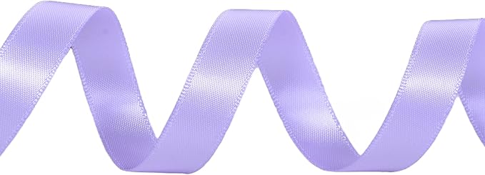 YAMA Light Purple Double Faced Satin Ribbon 1/2 Inch 25 Yards Lilac Ribbon for Gift Wrapping Crafts Hair Bows Wedding Party Decoration