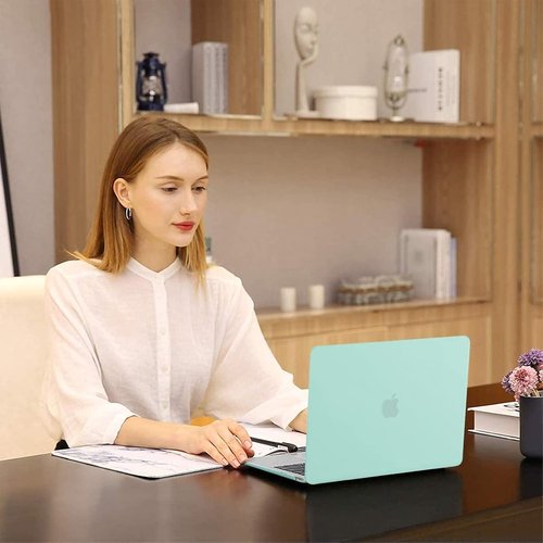 MOSISO MacBook Air 13-Inch Case - Hard Shell with Keyboard Cover & Screen Film | Mint Green, Compatible with M1 Chip (2021-2018)