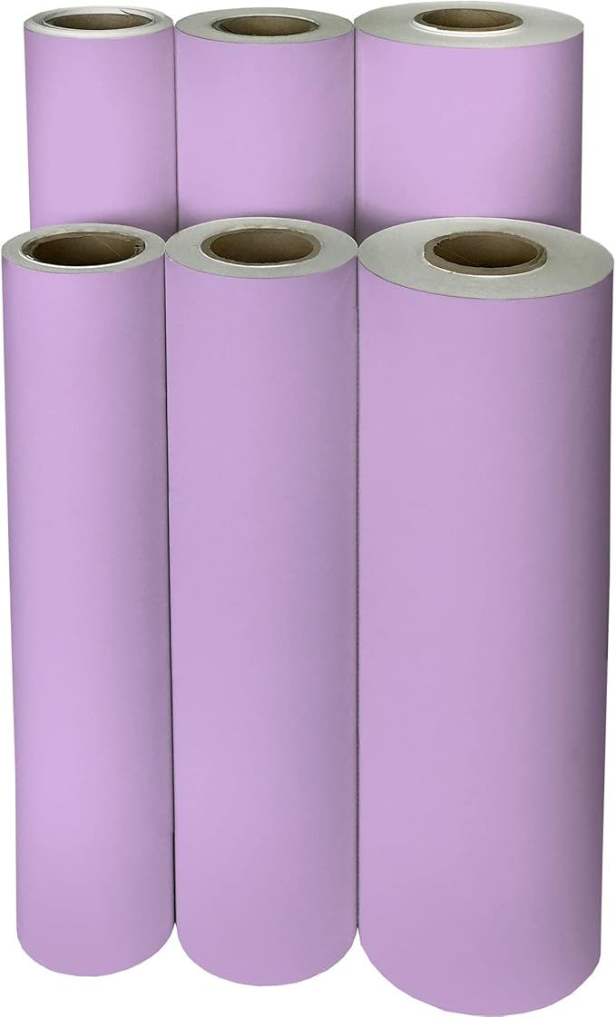 Jillson Roberts Bulk Gift Wrap, Everyday Gift Wrapping Supplies, Lavender Matte, 1/4 Ream 208 feet x 24 inches