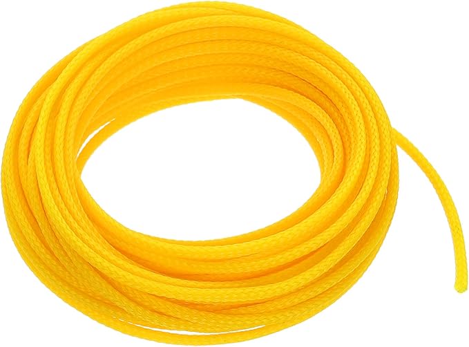 uxcell PET Expandable Sleeving 25ft 1/8" Yellow Cable Management Sleeve Cord Organizer for Wrap Protect Cable