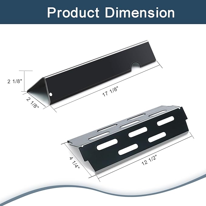 Grieptra Flavorizer Bars,Heat Deflectors and Grill Burner for Weber Genesis II E-410, S-410, LX E-440, S-440 (Porcelain Steel, 66030 * 7+ES/410 * 4+66790 * 4)