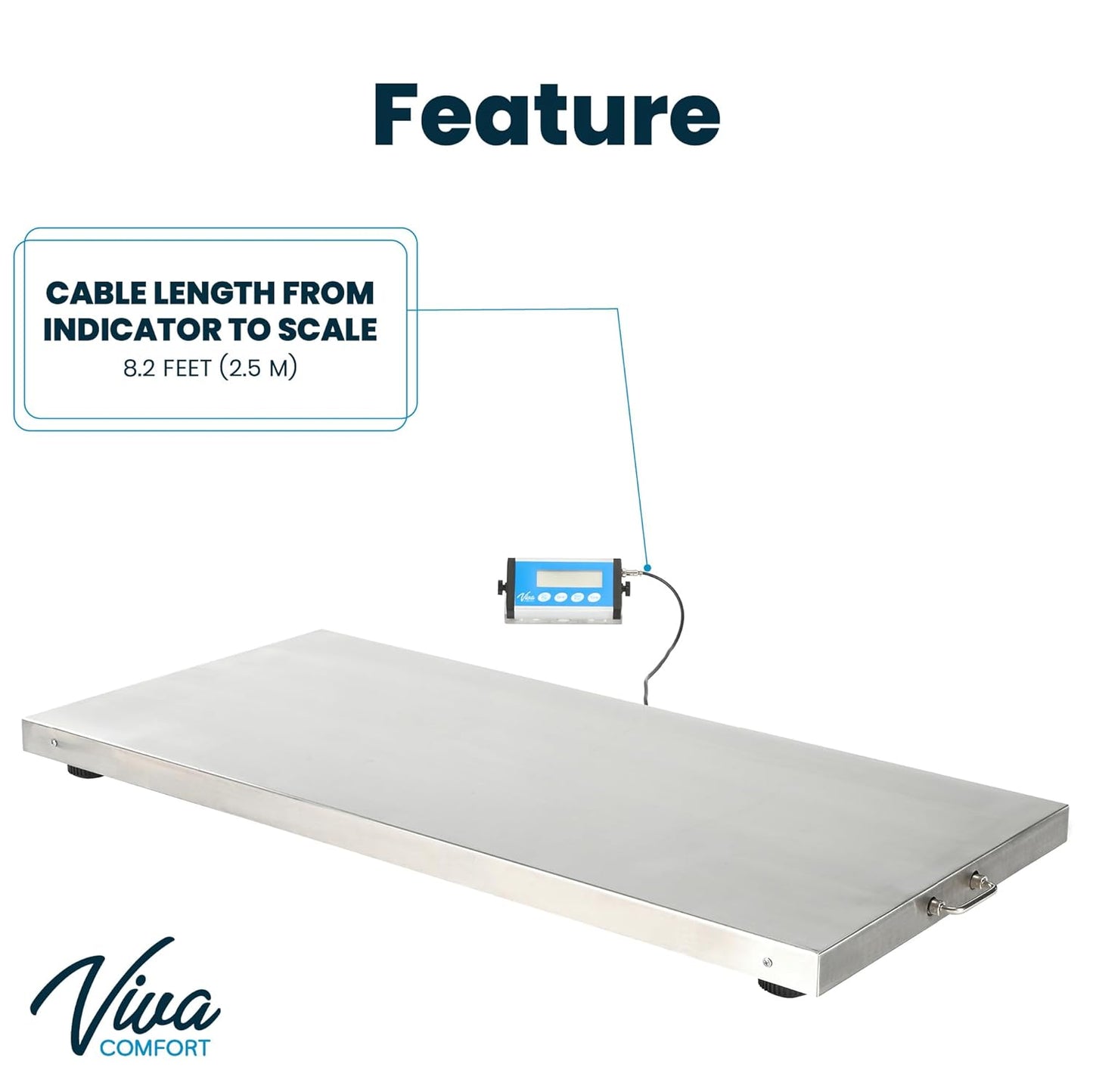 Veterinary Scale - Large Animal Digital Livestock Scale with 660 lbs Capacity | 44.09L x 20.47W x 1.77H