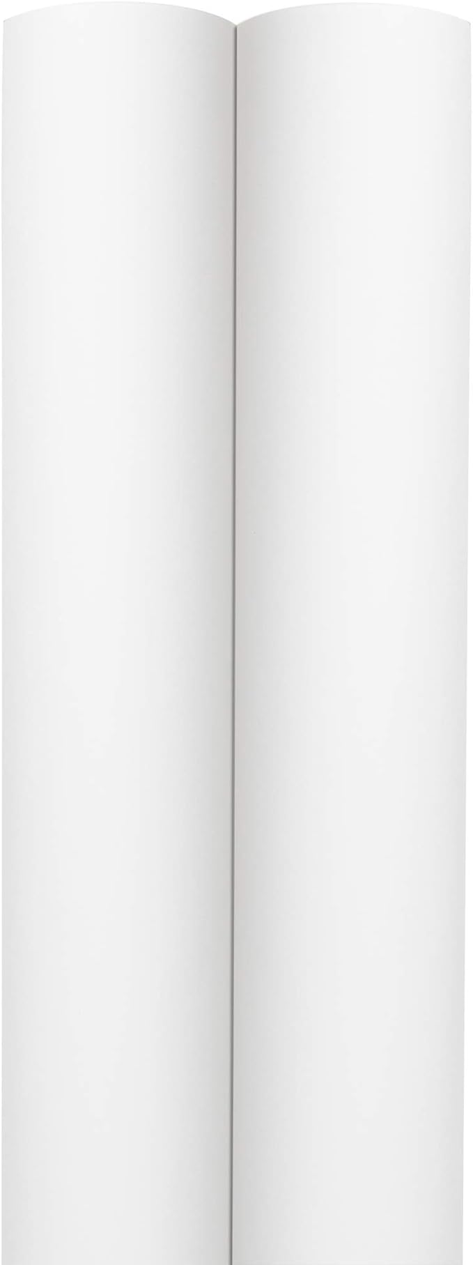 JAM Paper Gift Wrap - Matte Wrapping Paper - 50 Sq Ft Total (30 in x 10 Ft Each) - Matte White - 2 Rolls/Pack