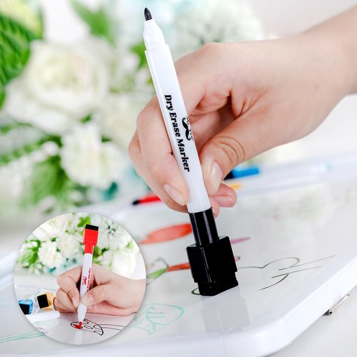 Mr. Pen Small Dry Erase Board - 12.5x9.5 Inches | Includes 8 Fine Point Markers & 2 Magnets for Home, Office & Classroom