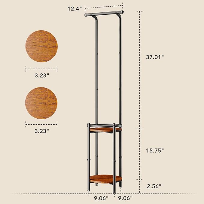 Homsorout Plant Stand Indoor Outdoor - Heavy Duty Metal 2-tier Hanging Plant Holder Space-Saving Iron Plant Stands Tall Plant Shelf for Living Room Garden Balcony（Rustic Brown and Black）