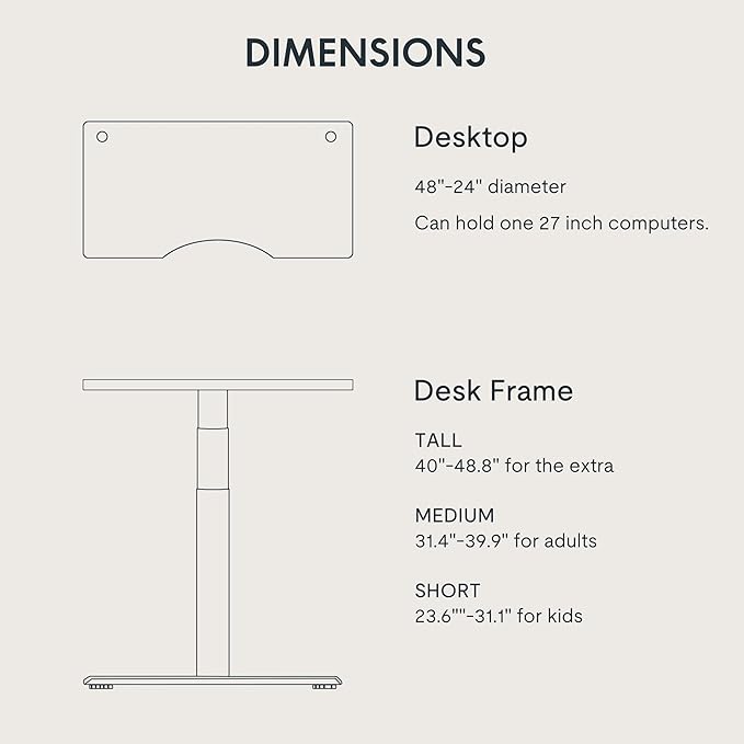 FLEXISPOT E6 Pro Oval Leg Dual Motor 3 Stages Bamboo Electric Standing Desk 48x24 Inch Whole-Piece Board Height Adjustable Electric Sit Stand Up Desk (White Frame + Bamboo Curved Desktop)