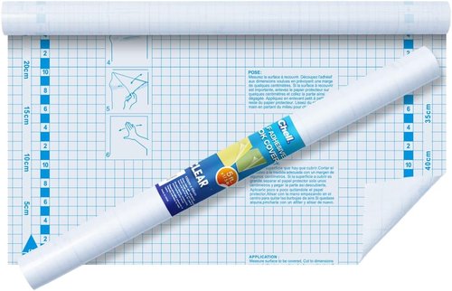 Chell Clear Contact Paper Roll - Self-Adhesive Book Cover Protector | 17.5 in x 5 ft