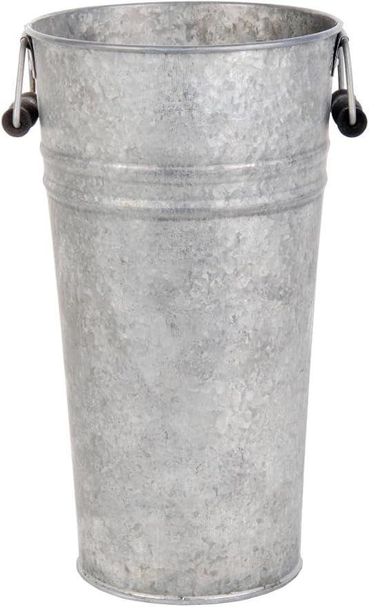 Fallen Fruits OZ33 Large Old Zinc Vase, Silver