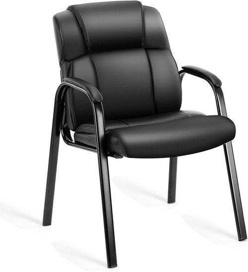 OLIXIS Leather Waiting Room Chairs - Comfortable Office Reception Seating with Padded Arms | Ideal for Clinics & Conferences