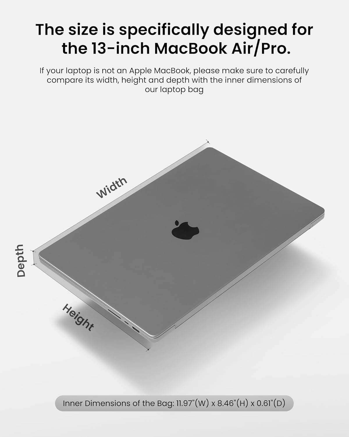 tomtoc 360° Protective Laptop Sleeve - Water-Resistant Case for 13" MacBook Air & Pro