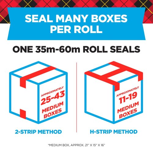 Scotch Heavy Duty Shipping Tape - Clear 1.88 in x 54.6 yd | 2 Pack of 3.0 Mil Box Sealing Rolls