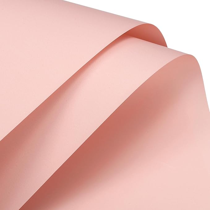 MECCANIXITY Set of 20 Flower Wrapping Paper 22.8x22.8 Inch Waterproof Florists Wrapping Paper for Florist Bouquet Supplies, DIY Crafts, Gift/Gift Box Packaging Light Pink