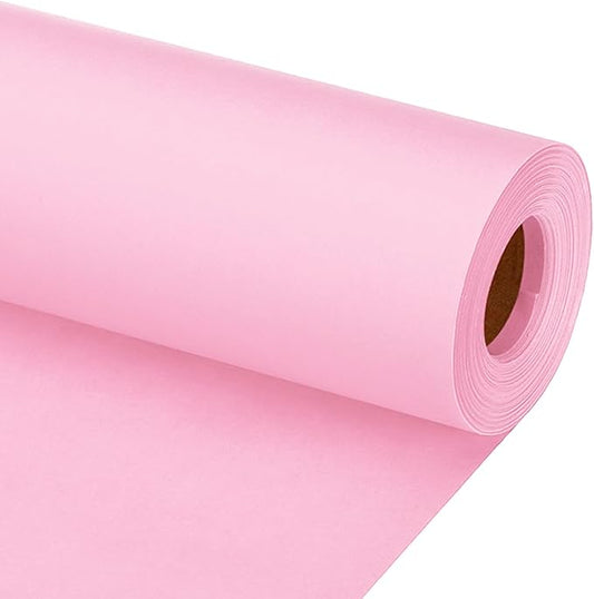 PATIKIL Wrapping Paper, 12"x800"(66') Bulletin Board Paper Roll Kraft Paper Roll Construction 80GSM for Shipping Packing Gift Wrapping Craft Flower Bouquet Christmas, Pink