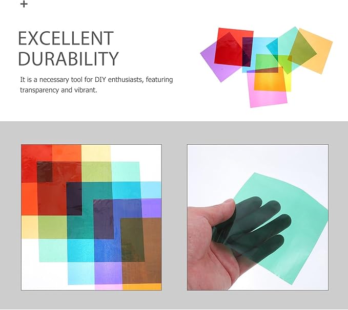 OATIPHO 84 Sheets Multi-colored Cellophane Paper Sheets Wrapping Cellophane for Candy DIY Crafts Anti-wear Material Creative Handmade Decorations