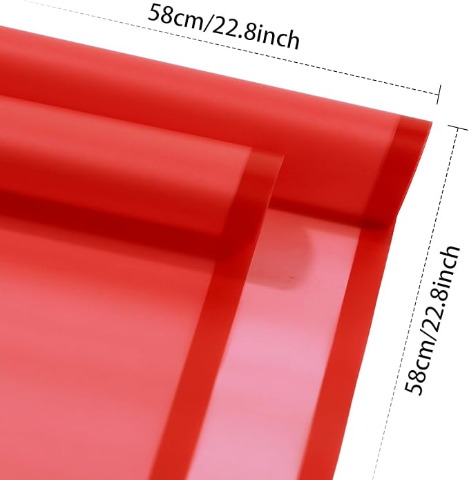 DEWJDFSC 20 Sheets Flower Wrapping Paper,Waterproof Floral Korean Bouquet Wrapping Paper, Florist Supplies, Suitable for Flowers Gift Packaging (Red)