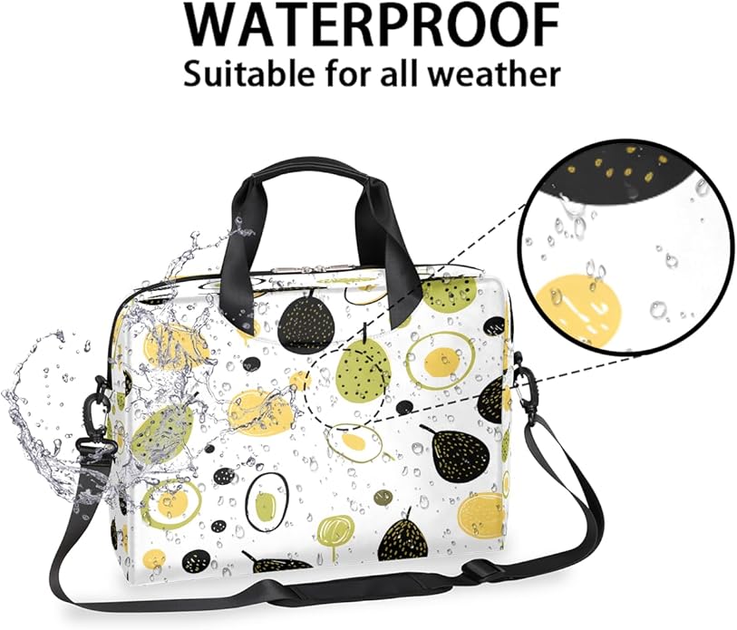 JXDXHCW Cartoon Avocado Laptop Bag Carrying Case 15.6 Inch Laptop Briefcase Messenger Shoulder Bag for Tablet Computer Bag for Travle Business Men Women