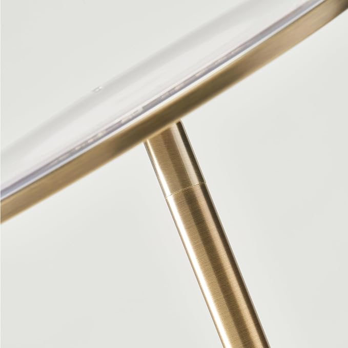 Brightech Sky LED Floor lamp, Torchiere Super Bright Floor Lamp for Living Room Decor & Office - Dimmable, Tall Standing Torch Lamp with Warm Light for Bedroom & Reading - Gold Brass