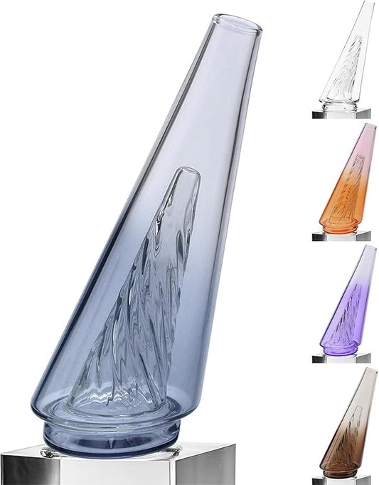 Mini Gradient Glass Vase, Exquisite Desktop Decorative Vase, Pro Glass Replacement (Dark Blue)