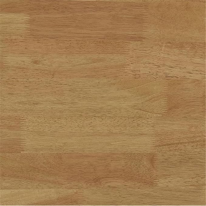 Pemberly Row Mid-Century Round Solid Wood Dining Table, Light Walnut Finish, 42" W x 42" D x 29.5" H, Asian Hardwood Construction, Compact Design for Dining Room or Kitchen