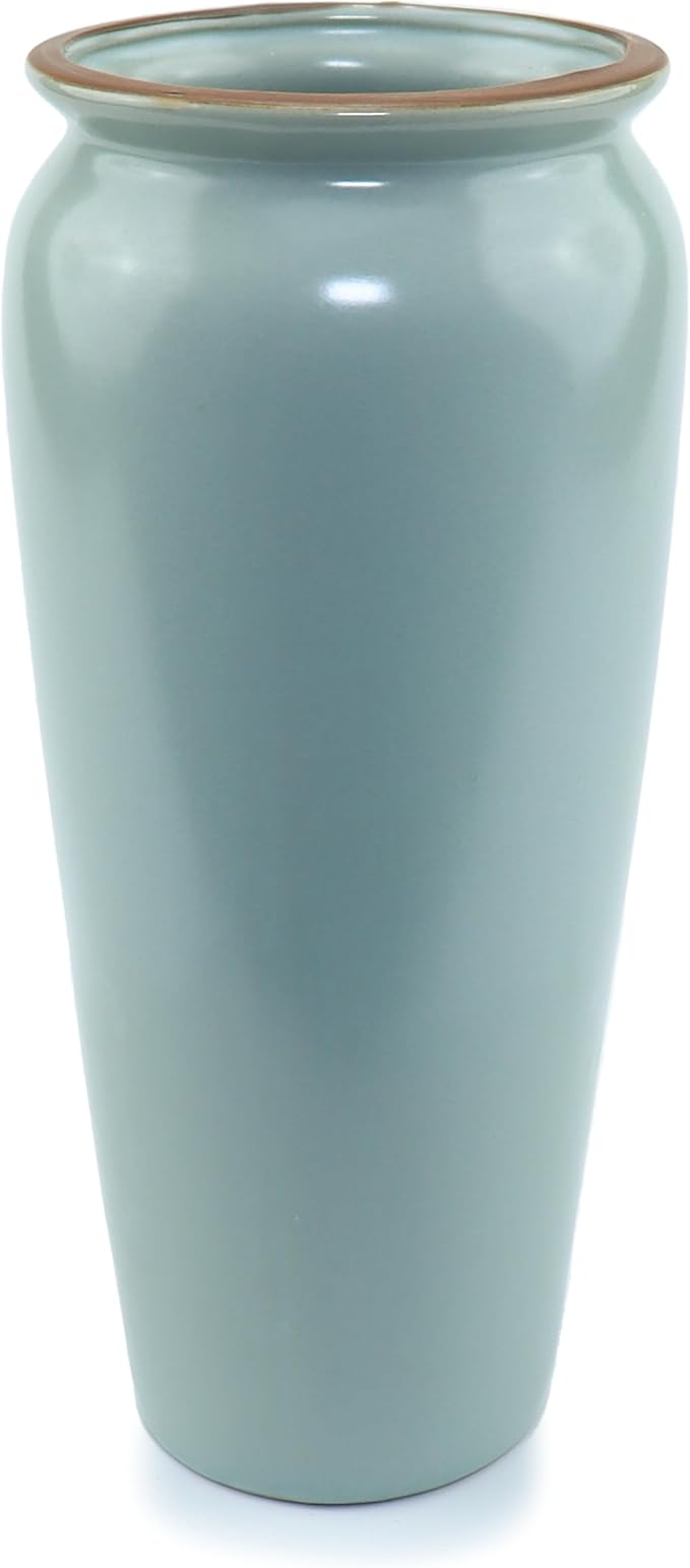 8-inch ice Cracked Glazed Ceramic vase, Modern Eastern Style Ceramic vase, Dining Table, Central Living Room Shelf Decoration (TQ02)