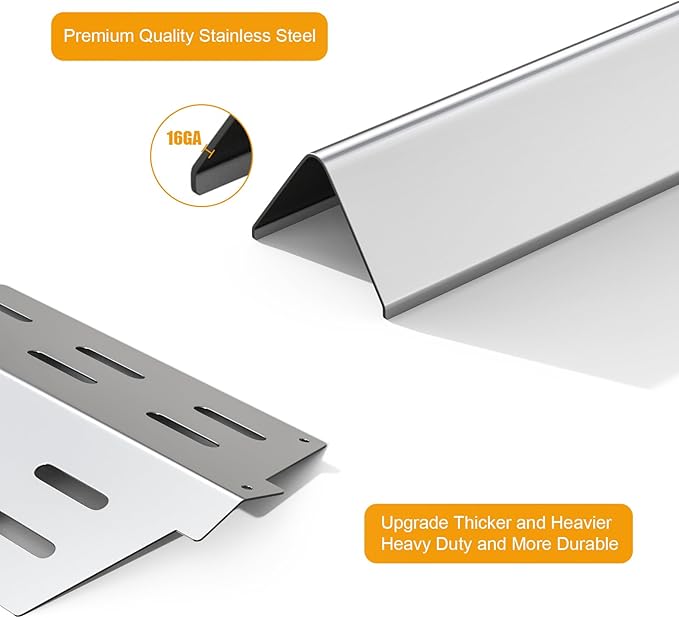 Genesis 300 Grill Parts for Weber Genesis 310 330 Series E330 E310 E320 S310 S320 S330 EP330 EP310 CEP-320 Grill Parts, SUS 304 Stainless Steel Flavorizer Bars and Heat Deflector for Weber 7622 7620"