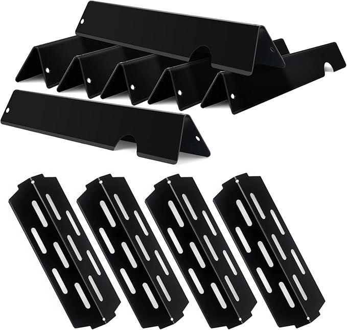 RuiTEERS Grill Flavorizer Bars for Weber Genesis II E-410, S-410, LX E-440, S-440, Weber Genesis 2 66041, 66033, 66796, Heat Deflectors BBQ Grill Heat Plate, 17" Porcelain Steel Grill Flavor Bars