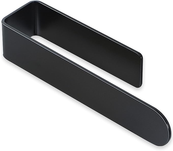 Taozun Hand Towel Holder/Hand Towel Bar - Black Face Towel Holder Self Adhesive Towel Ring for Bathroom, Stainless Steel