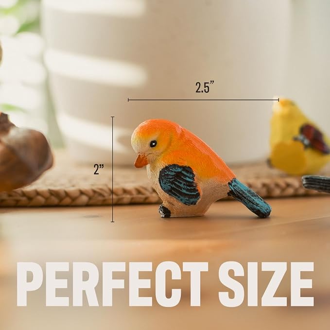 ANGORA BRANDS Bird Decorations - Bird Statue Home Decor - Decorative Birds for Home Decor - Cute Bird Garden Decor - Bird Figurine - Garden Decorative Birds - Bird Decor by Brelle