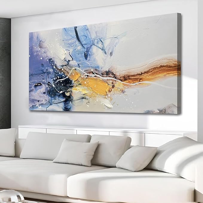 Ardemy Abstract Wall Art Extra Large Bedroom Canvas Wall Decor Living Room Modern Textured Pictures Paintings Artwork for Walls Kitchen Dining Room Home Office, 58"x29"