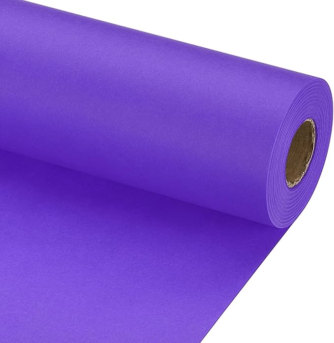 PATIKIL Wrapping Paper, 20" x 700"(59') 70 GSM Craft Paper Roll Kraft Packing Paper for Poster Bulletin Board, Gift Wrapping, Violet Blue