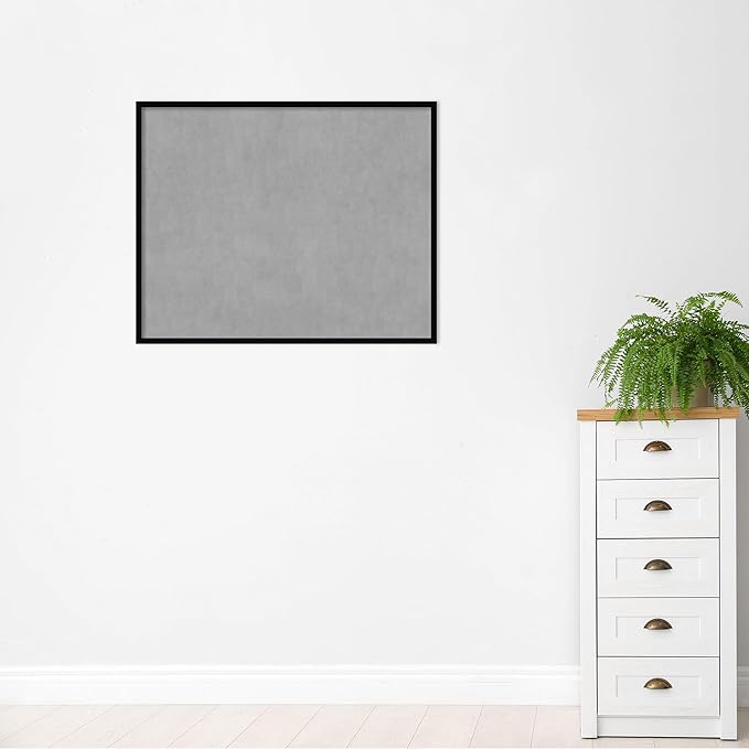 Amanti Art Black Framed Magnetic Board 33x41 X-Large Vision Board for use with Magnets, 100% Metal Sheet to Display Items as Office Decor or for Home Organization in mudroom, Kitchen or Kids Room